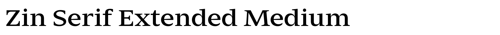 Zin Serif Extended Medium image